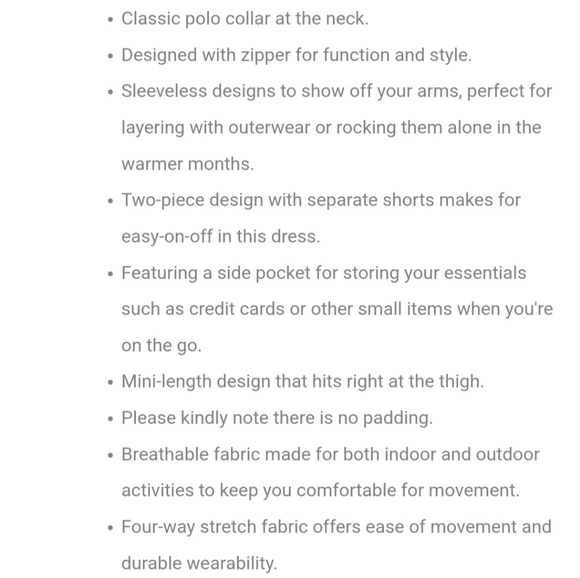 Color Block Collar Zipper Sleeveless 2-Piece Pocket Mini Golf Active Dress-Golf - Picture 11 of 11